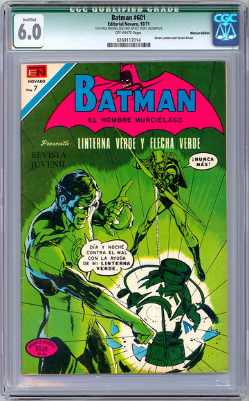 GREEN LANTERN #76 CGC 6.0 aka BATMAN 601 *SPANISH LANG ED* EDITORIAL NOVARO 1971