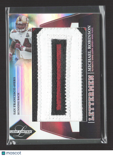 2006 Leaf Limited Lettermen Michael Robinson #L42 Authentic Game-Worn Jersey Name Plate