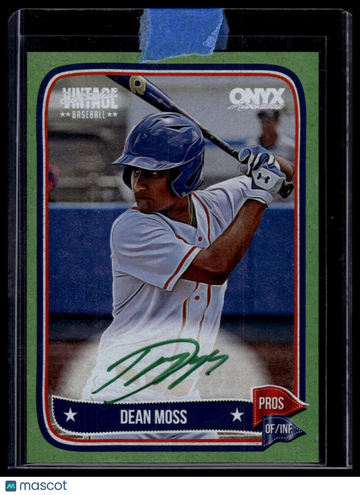 2024 Onyx Vintage Extended Dean Moss #VADEMO Autographs Green SN AU