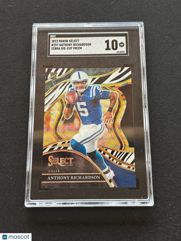 2023 Select Anthony Richardson #297 Zebra Prizm Rookie SGC 10