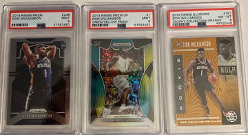 2019 Zion Williamson Rookie Prizm Draft yellow green Illusions Orange