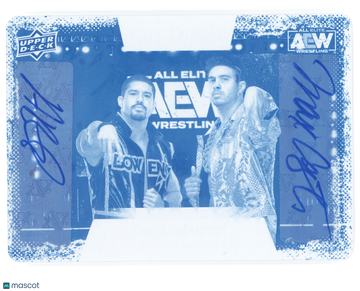 2022 Upper Deck AEW Acclaimed Tag Teams Anthony Bowens Max Caster #84 Cyan Printing Plate
