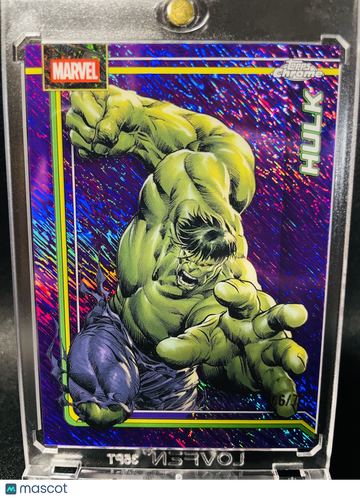 2026 Topps Chrome Marvel Purple Refractor Hulk 06/75 #050 Serial Numbered Card