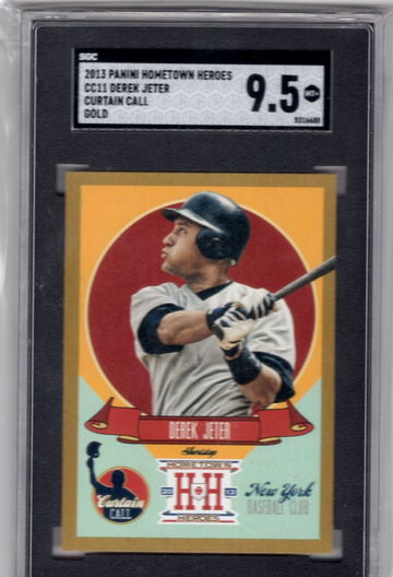 2013 Panini Hometown Heroes Derek Jeter Curtin Call Gold Yankees SGC 9.5