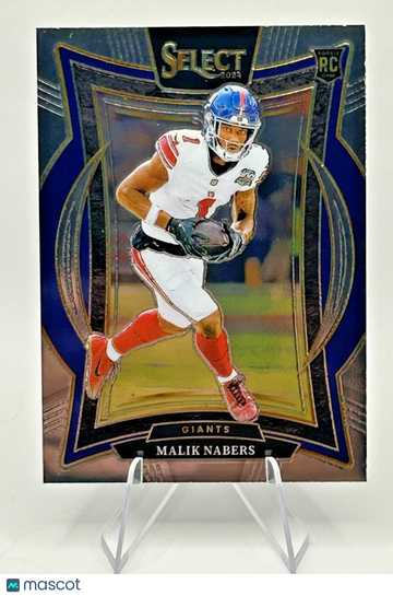2024 Panini Select Malik Nabers #29 Base Rookie Auto Score New York Giants Football Card