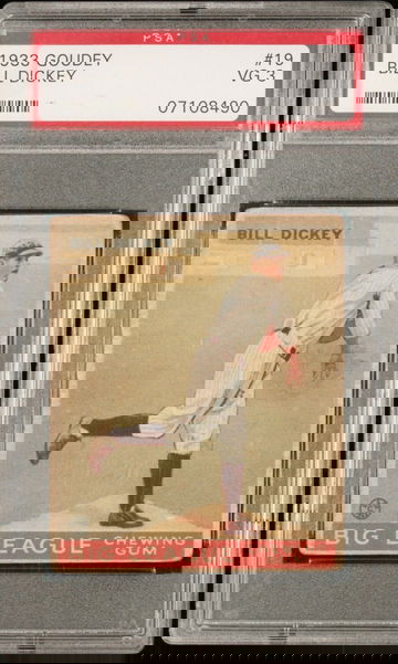 1933 Goudey Bill Dickey #19 PSA 3 VG HOF!