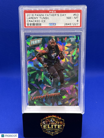 2016 Panini Father's Day Laremy Tunsil #53 Cracked IceRC SN PSA 8