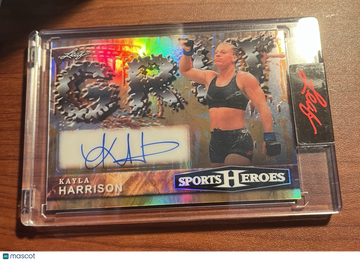 2026 Leaf Metal Sports Heroes Kayla Harrison #G-KH1 Short Print One of One Parallel/Variety Encased Insert Leaf