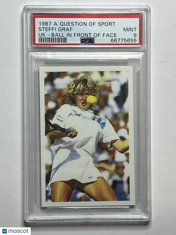 1987 A Question Of Sport Uk Steffi Graf Uk Ball In Front Of Face PSA 9