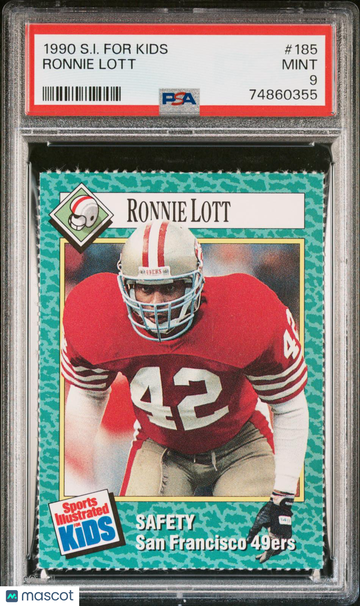1990 S.I. FOR KIDS Ronnie Lott #185 Pop 3! PSA 9
