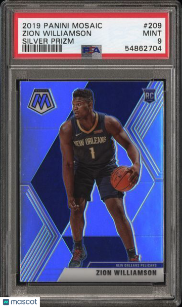 2019 Panini Mosaic Zion Williamson #209 Silver Prizm PSA 9