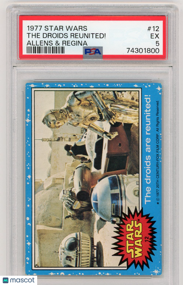 1977 Star Wars Allens & Regina The Droids Reunited! #12 PSA 5