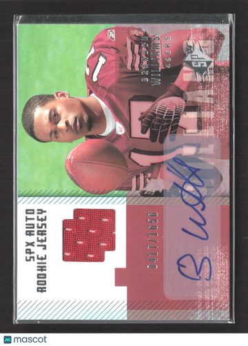 2006 Upper Deck SPx Brandon Williams #194 Event-Worn Jersey Patch 0417/1650 SPX AUTO ROOKIE JERSEY Auto