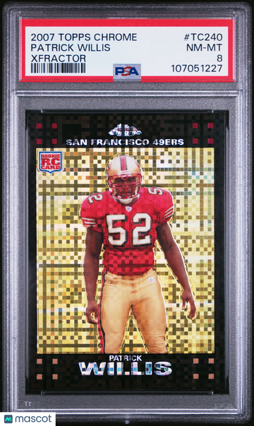 2007 Topps Chrome Patrick Willis #TC240 Xfractor PSA 8