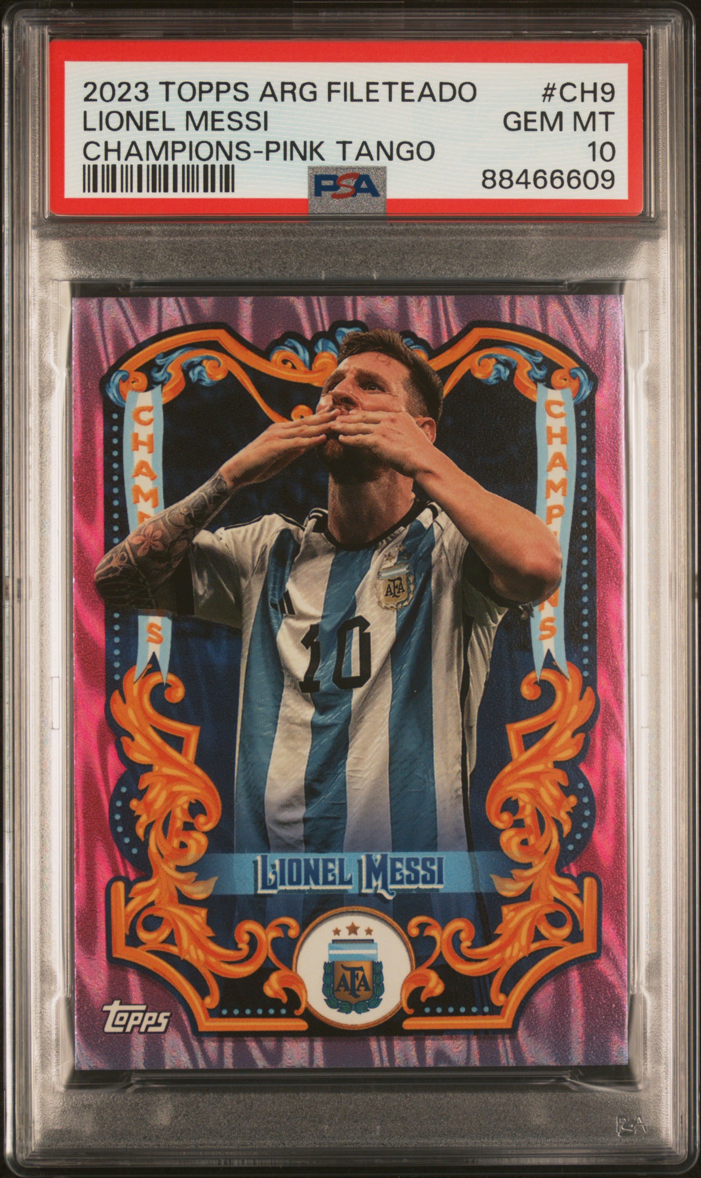 2023 Topps Argentina Filetaedo Champions Pink Lionel Messi #CH9