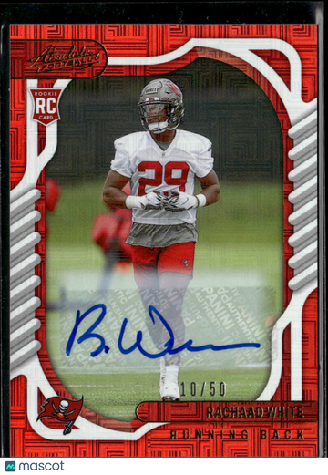 Rachaad White 2022 Panini Absolute Football RC Auto Red /50 Tampa Bay Buccaneers
