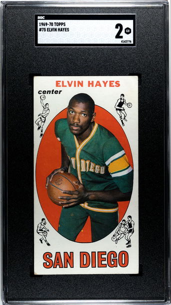 1969-70 Topps Elivin Hayes Rookie Card #75 Tall Boy HOF