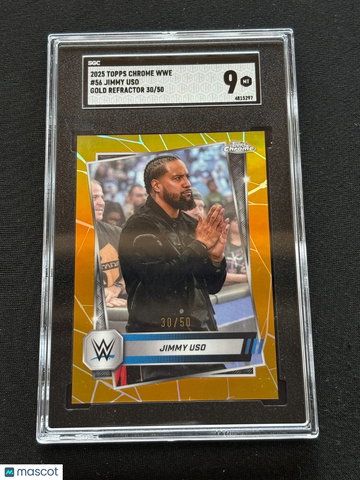 2025 Topps Chrome Jimmy Uso #56 Gold Refractor SGC 9