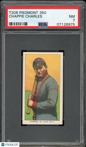 1909-11 T206 Chappie Charles Piedmont 350 PSA 7