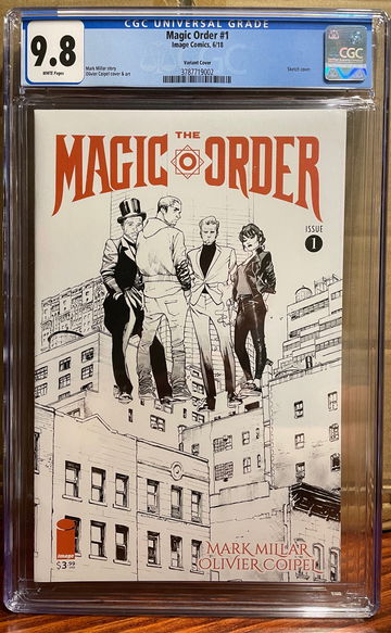 The Magic Order #1 CGC 9.8 Mark Millar 2018 Sketch Variant