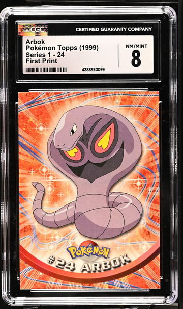 1999 Pokémon Topps Series 1 Arbok #24 First Print CGC 8