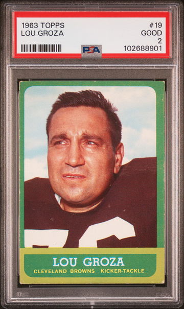 1963 Topps Lou Groza #19 PSA 2