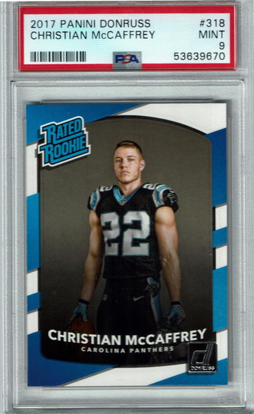 2017 Christian McCaffrey Donruss Rookie #318 PSA 9 MINT