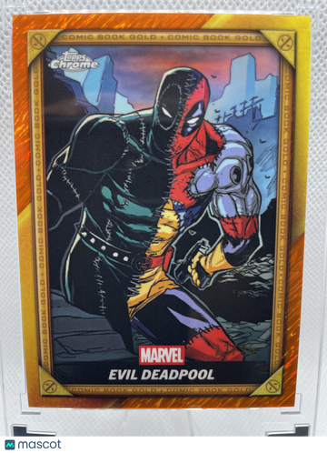 2025 Topps Chrome Marvel Deadpool Comic Book Gold Evil Deadpool 23/25 Comic Book Gold Card #CB-14
