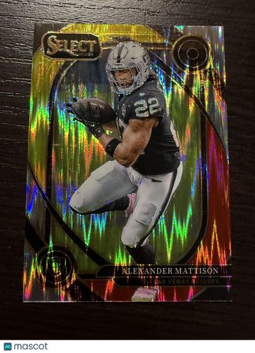 2024 Panini Select Alexander Mattison #204 Green & Red Prizm Shock