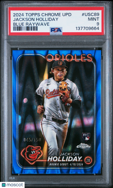 2024 Topps Chrome Update Jackson Holliday #USC89 Blue Raywave PSA 9