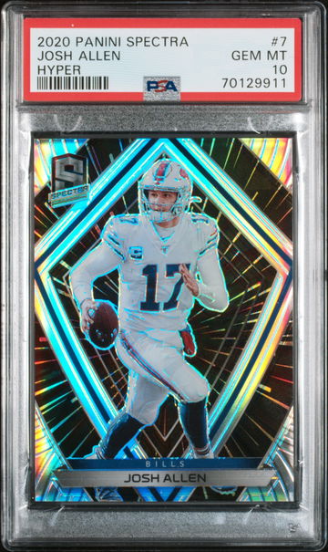 2020 Panini Spectra Hyper #7 Josh Allen PSA 10 Gem Mint 16/75 Buffalo Bills SP