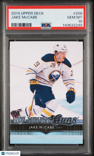 2014-15 Upper Deck Jake Mccabe #208 Young Guns Rookie PSA 10