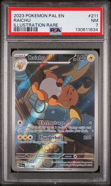 2023 Pokemon Scarlet and Violet Paldea Evolved Illustration Rare Raichu #211 PSA 7
