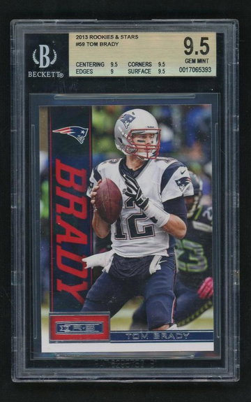 2013 Panini Rookies & Stars 59 Tom Brady Beckett 9.5 Gem Mint Patriots