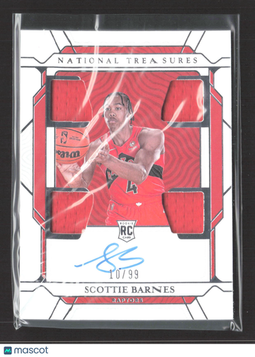 2022 Panini National Treasures Scottie Barnes #RMQ-SCB /99 Rookie Patch Autograph RC Memorabilia
