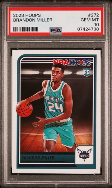 2023 PANINI NBA HOOPS BRANDON MILLER #272 RC ROOKIE PSA 10