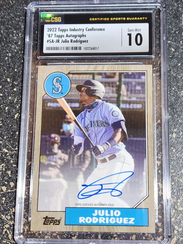 2022 Topps Industry Conference 1987 Julio Rodriguez Auto CSG 10