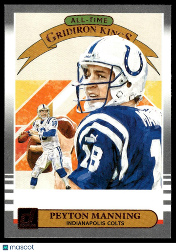 2019 Donruss Peyton Manning #AGK-1 All-Time Gridiron Kings