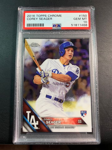 Corey Seager 2016 Topps Chrome Rookie PSA 10