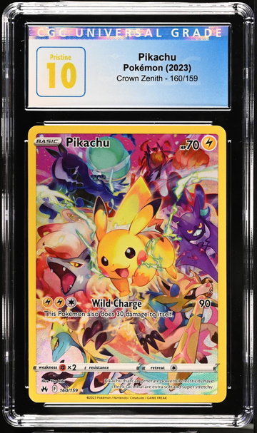 2023 Crown Zenith #160/159 Pikachu Crown Zenith CGC 10