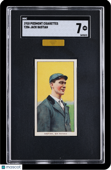 1910 Piedmont Cigarettes (T206) Jack Bastian Piedmont 350 MBA Gold SGC 7
