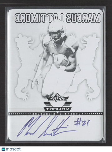 2013 Leaf Valiant Draft Marcus Lattimore #BA-ML1 Black Printing Plate /1 Printing Plate