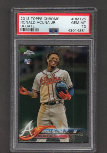 2018 Topps Chrome Update #25 Ronald Acuna Jr PSA 10 RC Rookie
