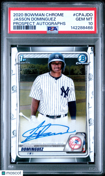 2020 Bowman Chrome Prospect Autographs Jasson Dominguez #CPAJDO PSA 10