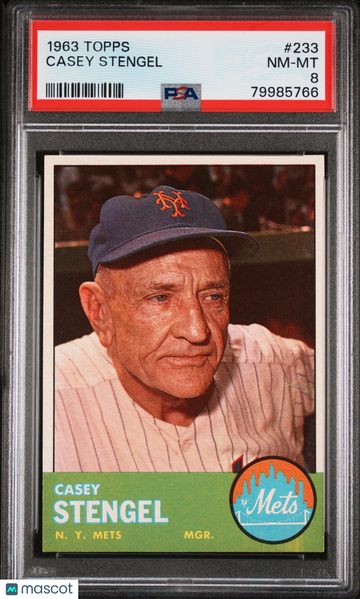 1963 Topps Casey Stengel #233 PSA 8