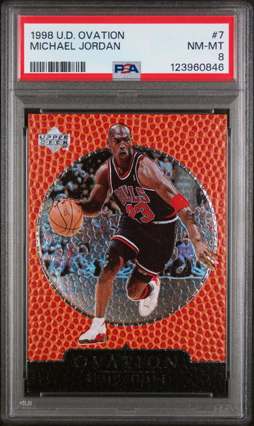 1998 Upper Deck Ovation Michael Jordan #7 PSA 8