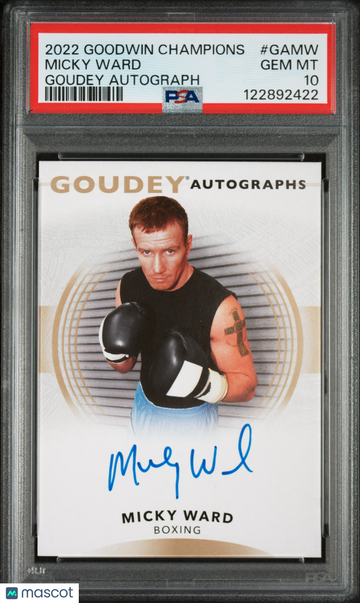 2022 Upper Deck Goodwin Champions Goudey Autographs Micky Ward #GAMW PSA 10