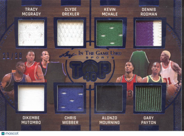 2025 Leaf In The Game Used Sports Top 40 Gary Payton Tracy McGrady Kevin McHale Alonzo Mourning Chris Webber Clyde Drexl