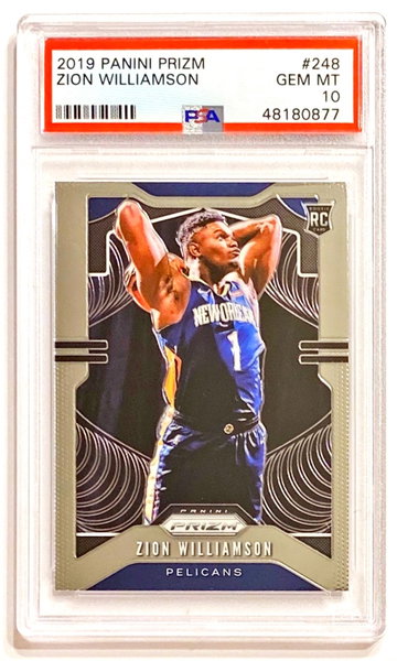 2019-20 Panini Prizm Zion Williamson #248 Rookie PSA 10