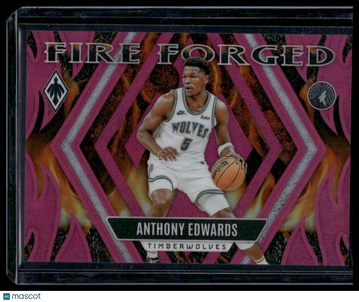 2023-24 Panini Phoenix Anthony Edwards #17 Fire Forged Pink SN